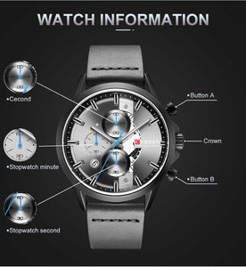 CURREN  Chronograph Quartz Watch