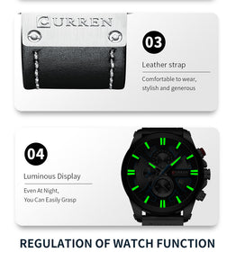 CURREN-Leather Wristwatch