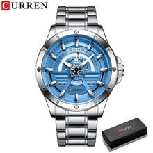 Load image into Gallery viewer, CURREN  Silver blue montre homme